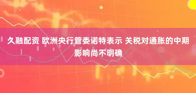 久融配资 欧洲央行管委诺特表示 关税对通胀的中期影响尚不明确